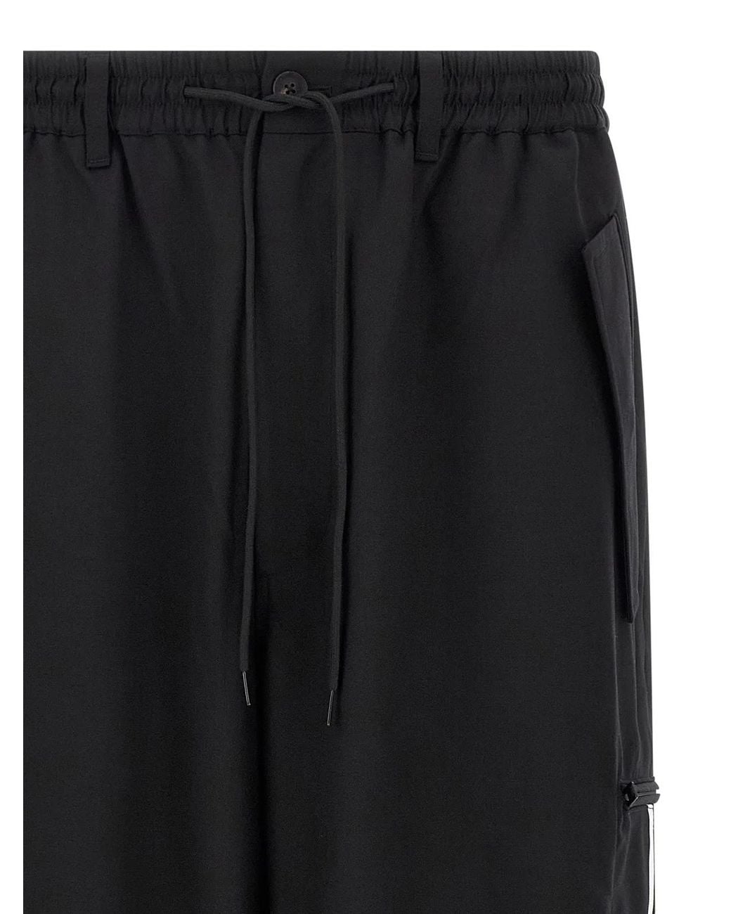 Y-3 Black Wool Blend Pants for men