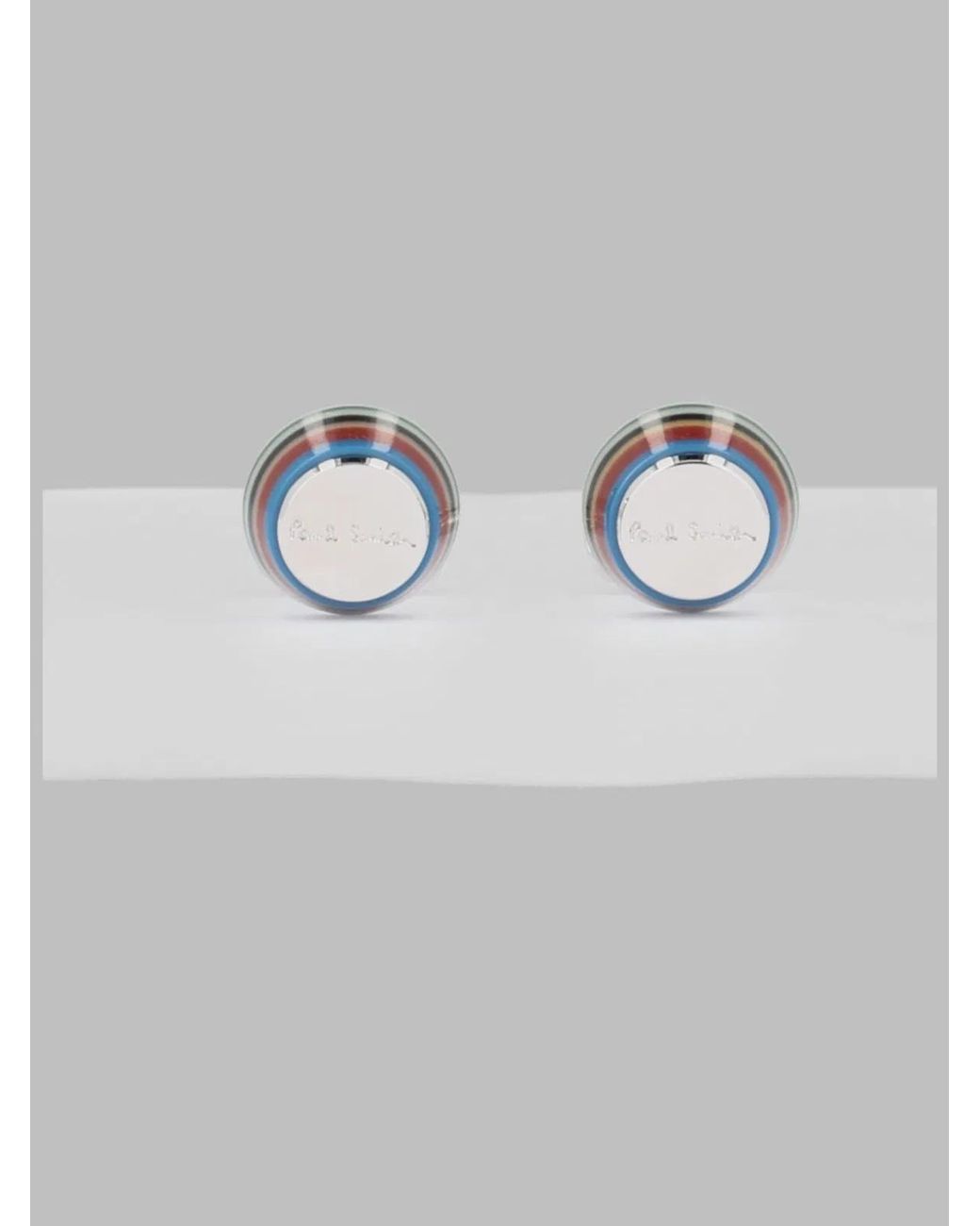 Paul Smith Gray Cufflinks Signature Stripe Copper for men
