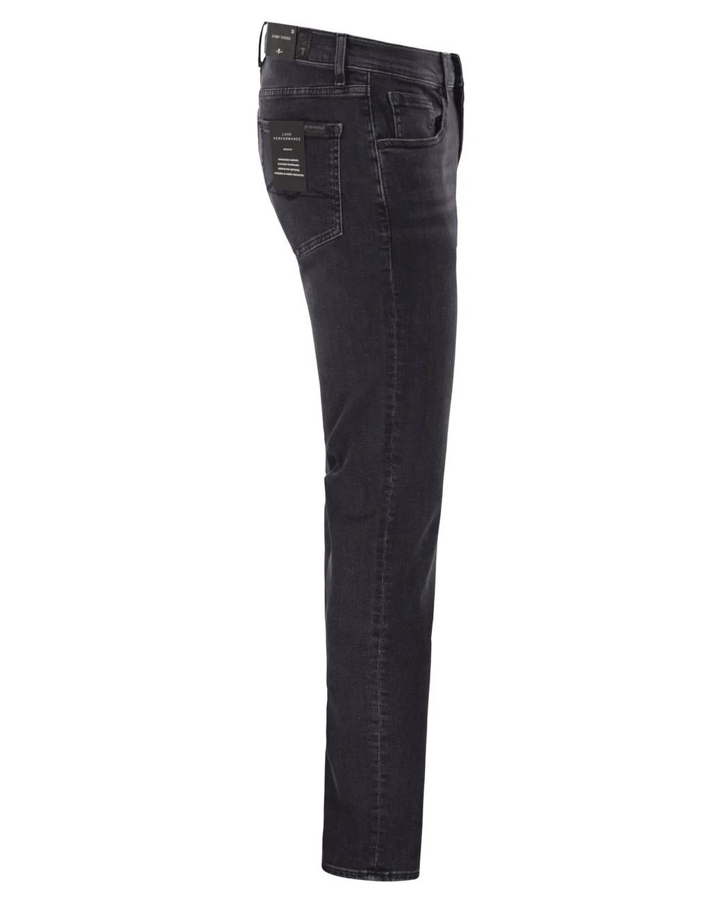 7 For All Mankind Blue Slimmy Tapered Jeans for men