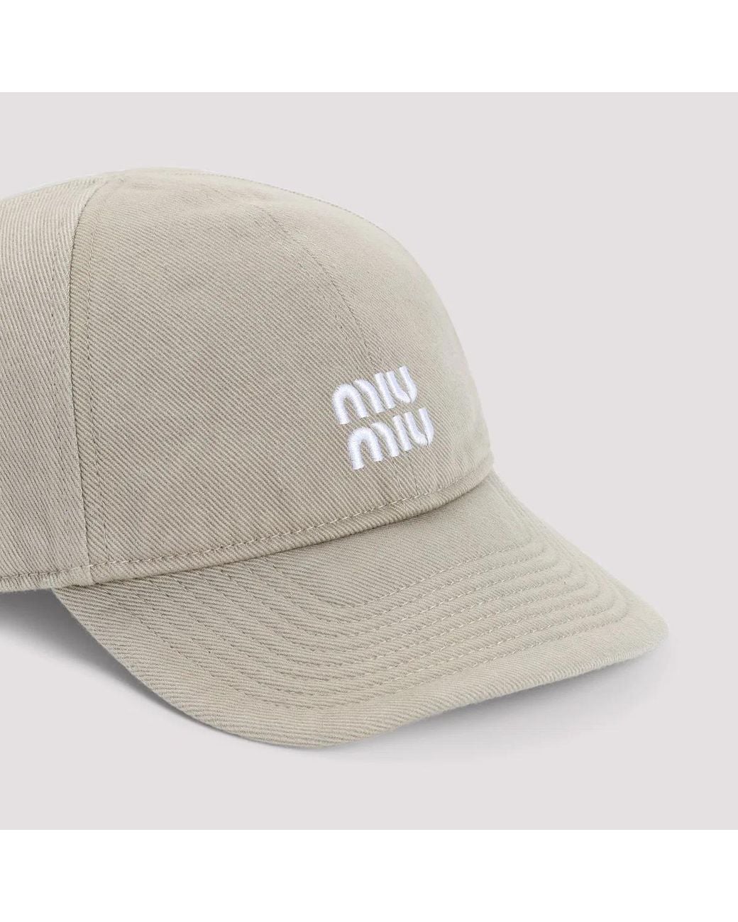Miu Miu Natural Washed Denim Baseball Cap