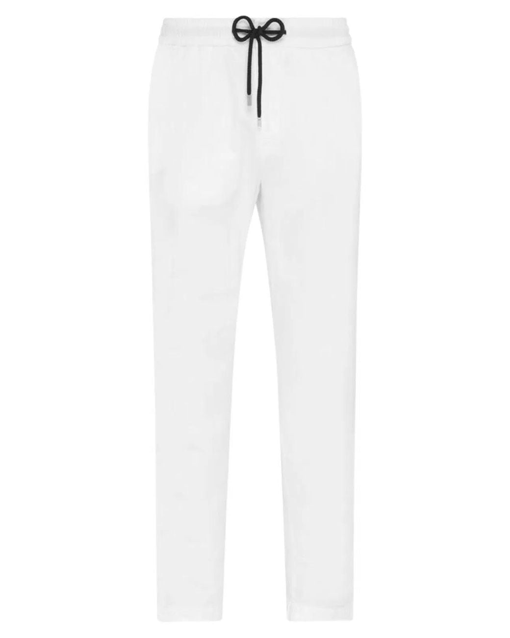 Vilebrequin White Stretch Cotton Drawstring Trousers for men