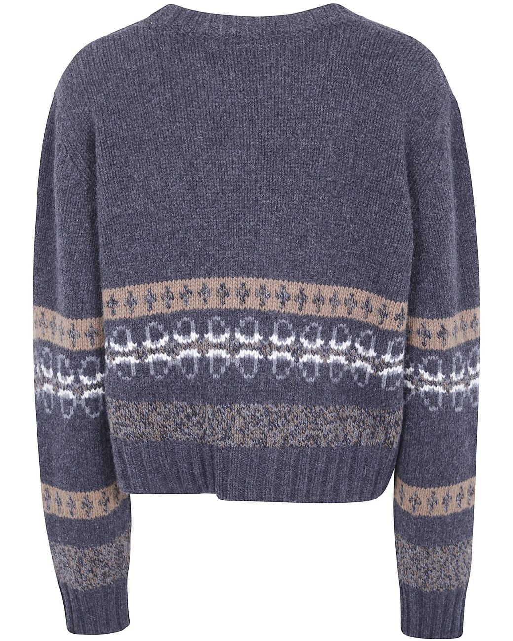 Nuur Blue Long Sleeves Round Neck Sweater
