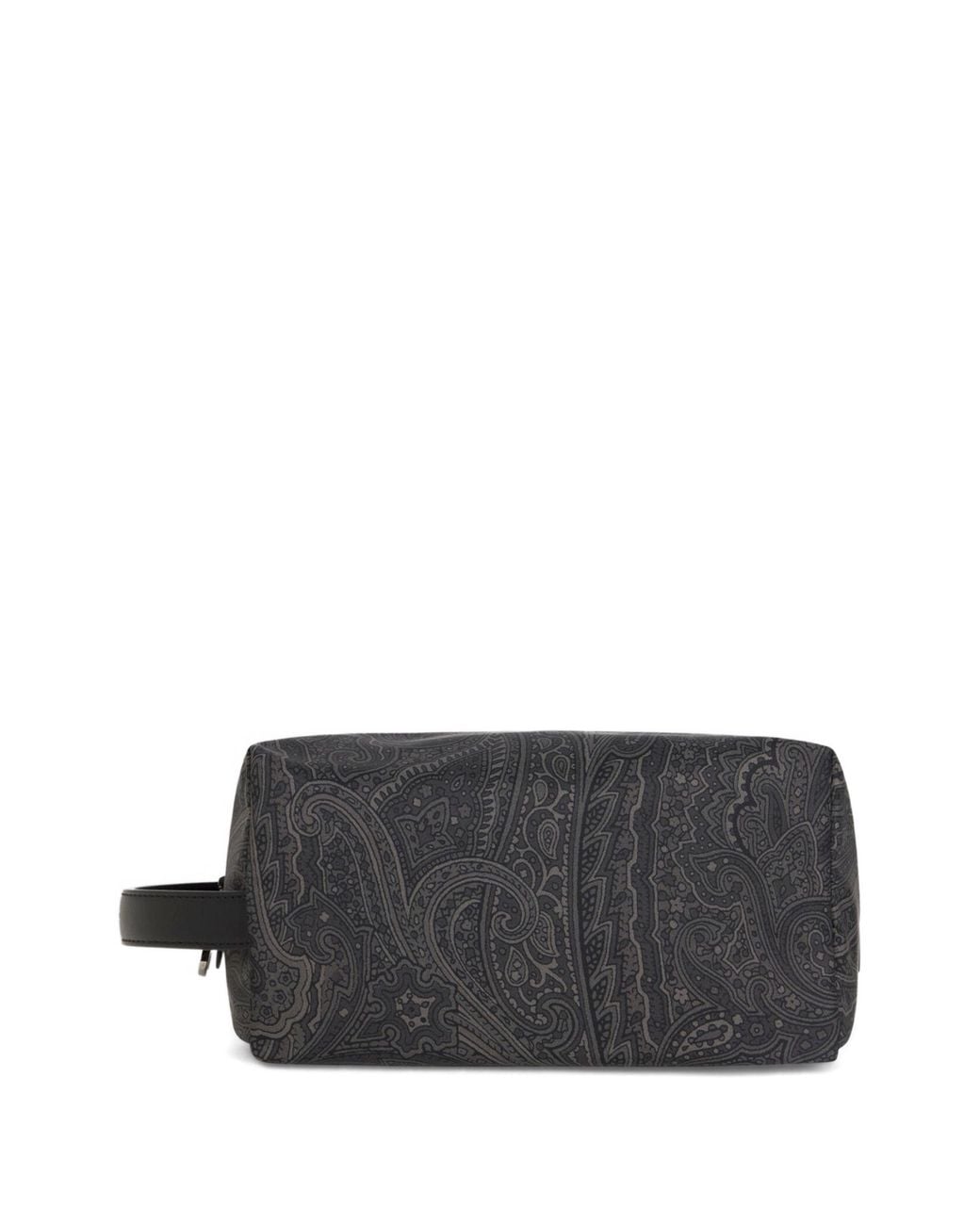 Etro Gray Medium Arnica Paisley-Print Wash Bag for men
