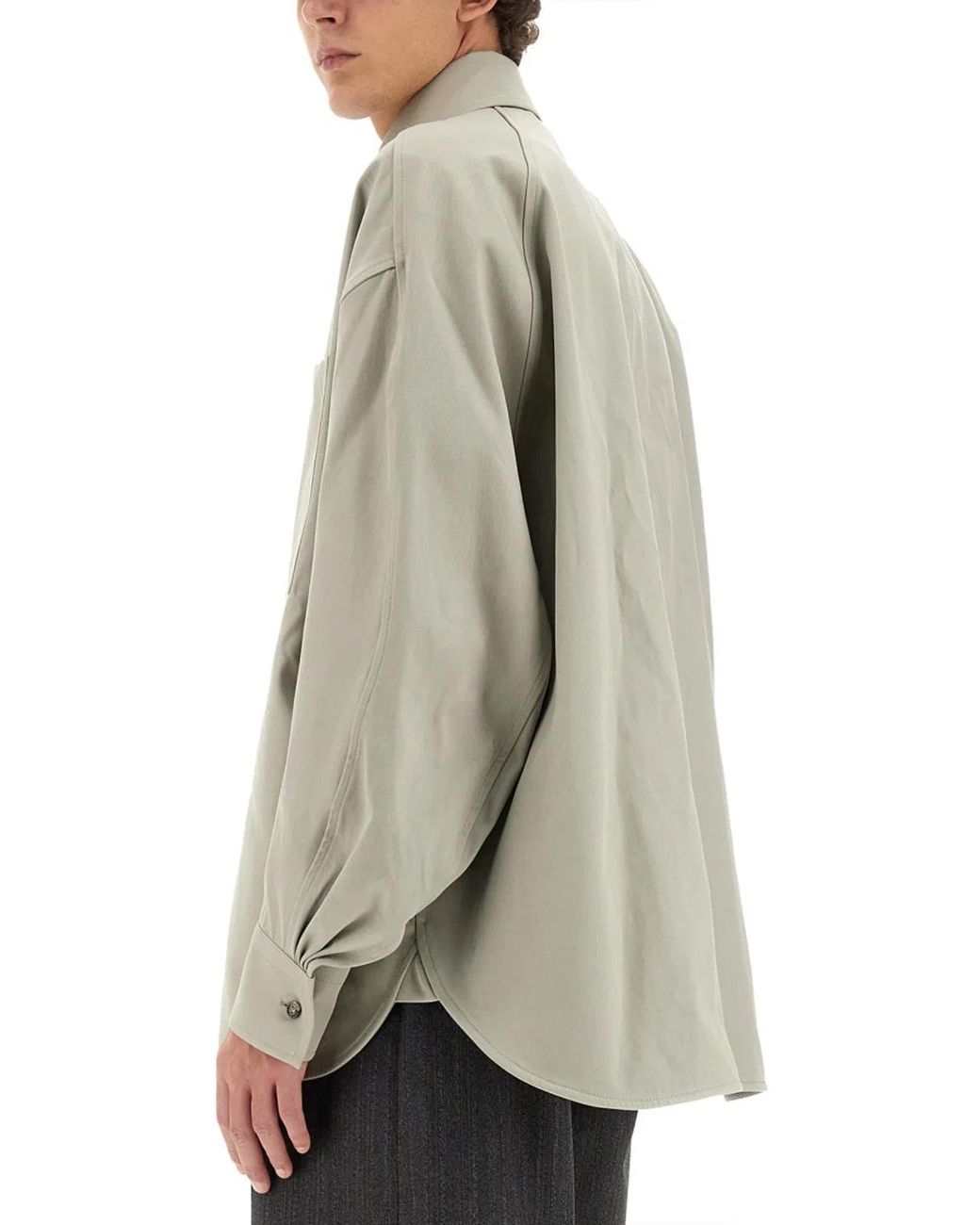 Bottega Veneta Natural Cotton Twill Overshirt for men
