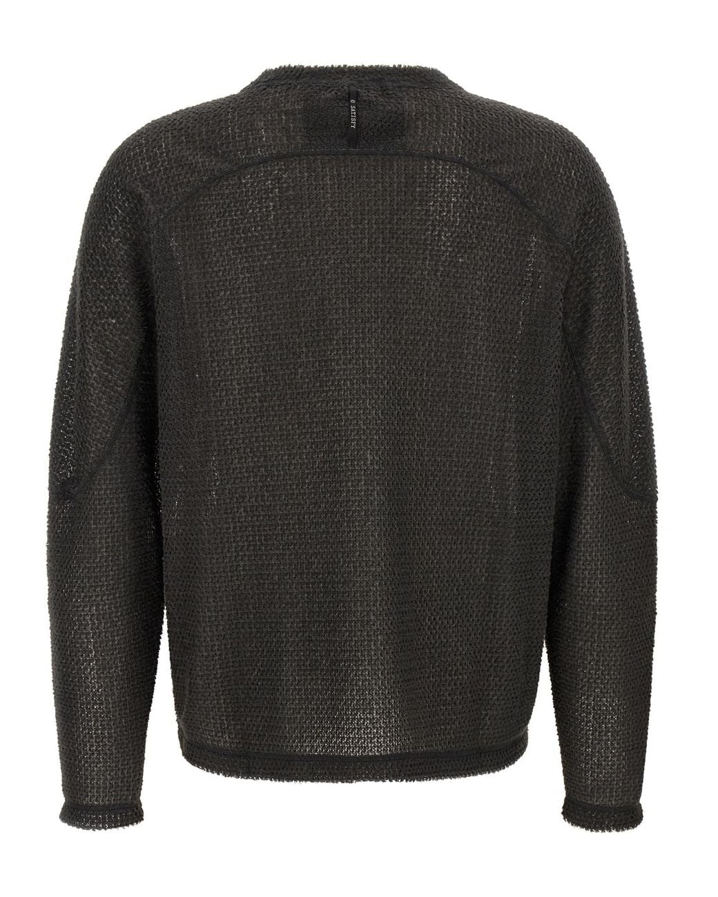 Satisfy Black 'Fuzzfleece Ad' Sweater for men