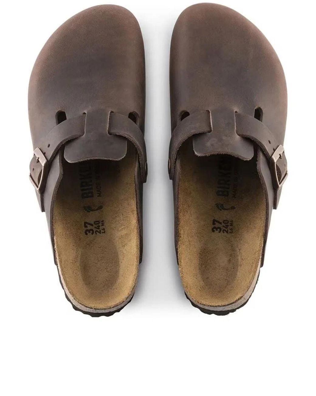 Birkenstock Brown Boston Oiled Leather Clogs