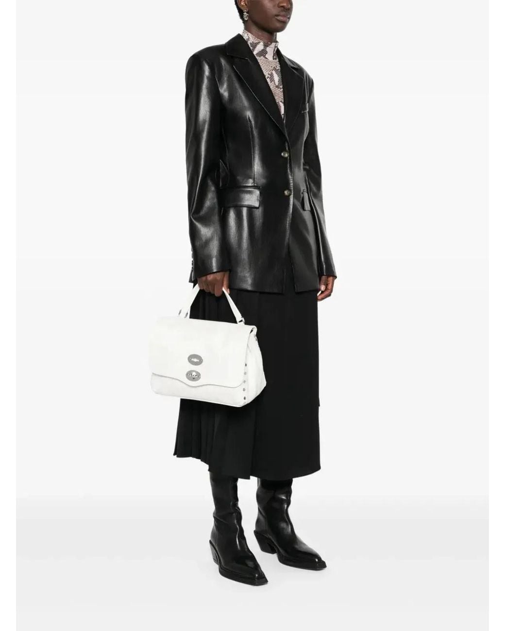 Zanellato White "Postina Daily" Small Messenger Bag