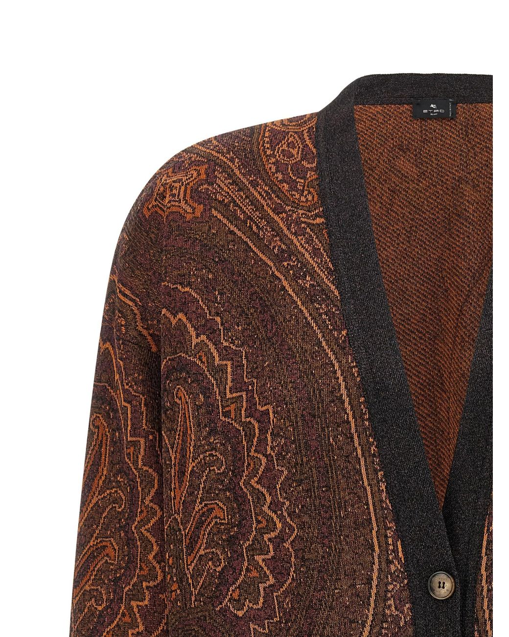 Etro Brown Cardigan Paisley