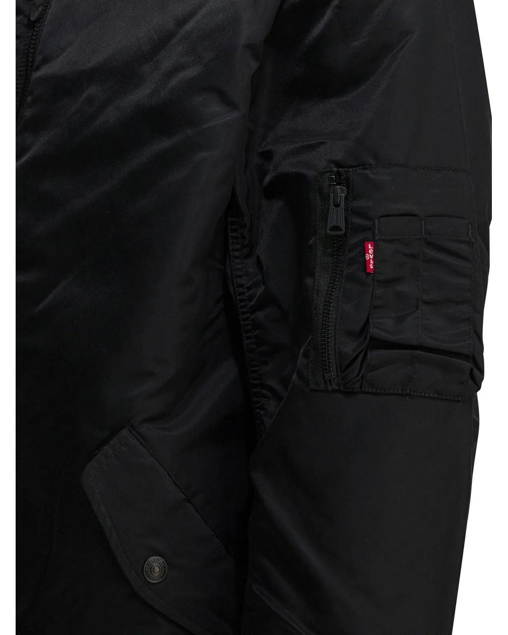 Levi's Black Long-Sleeved Bomber Jacket for men
