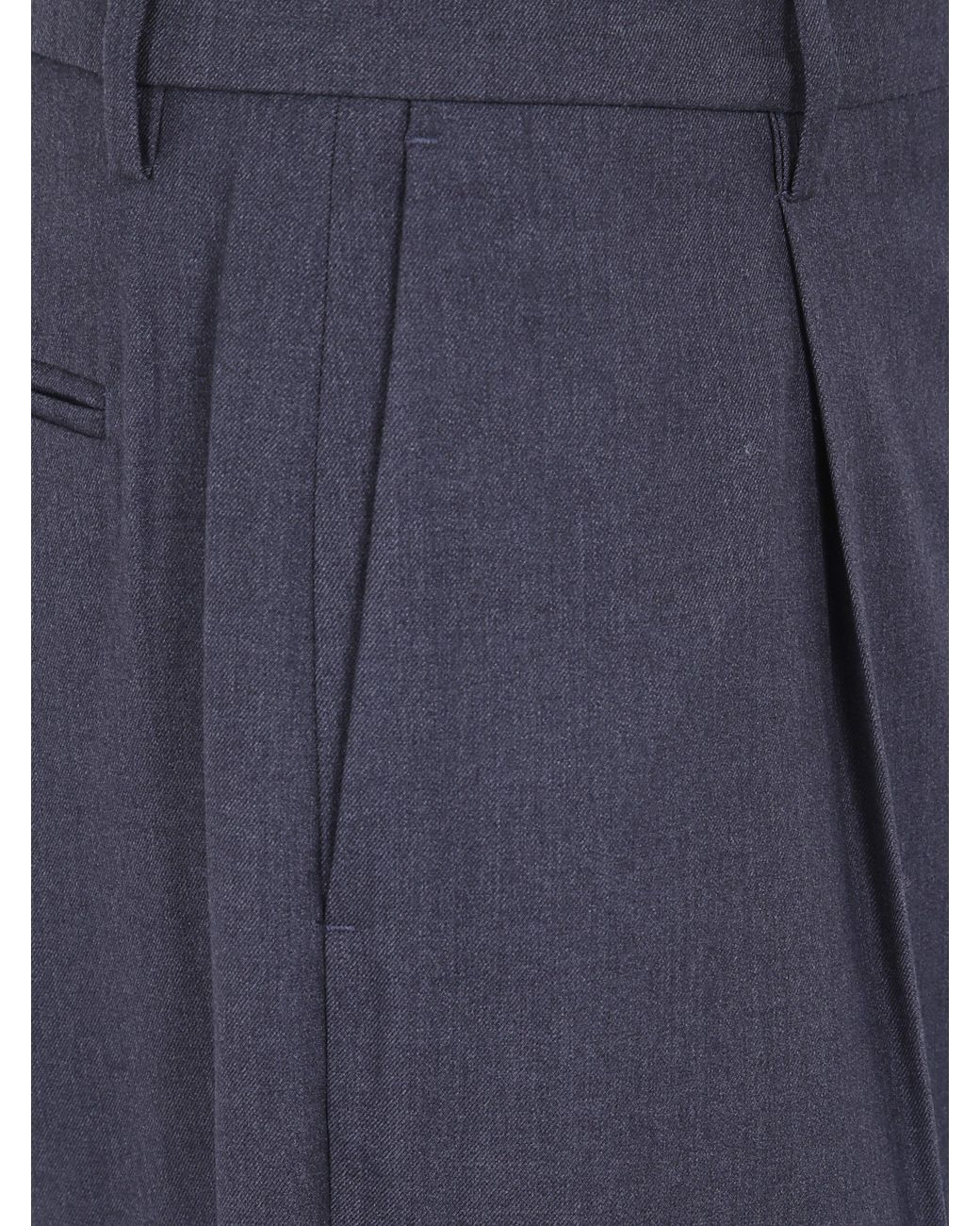 DUNST Blue Pleated Semi-Wide Slacks for men