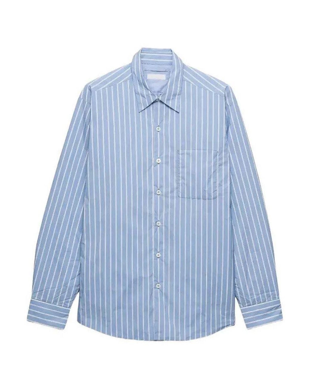 Prada Blue Re-Nylon Shirt for men