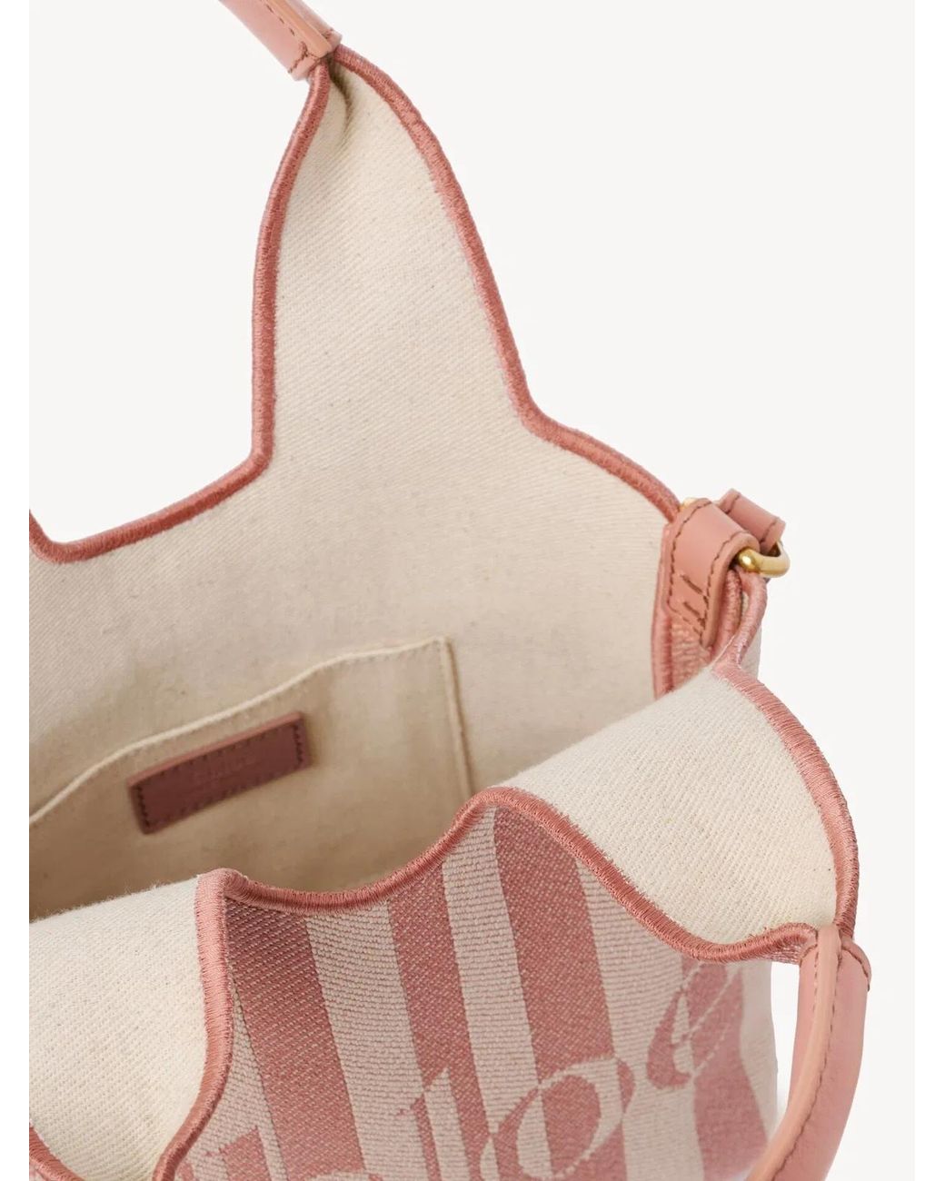 Chloé Natural Mini Stripy Tote Bag