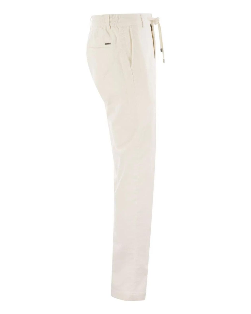 Peserico White Corduroy Trousers for men