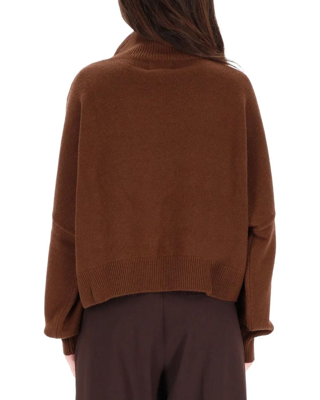 Loulou de Saison Brown Wool-Cashmere Sweater