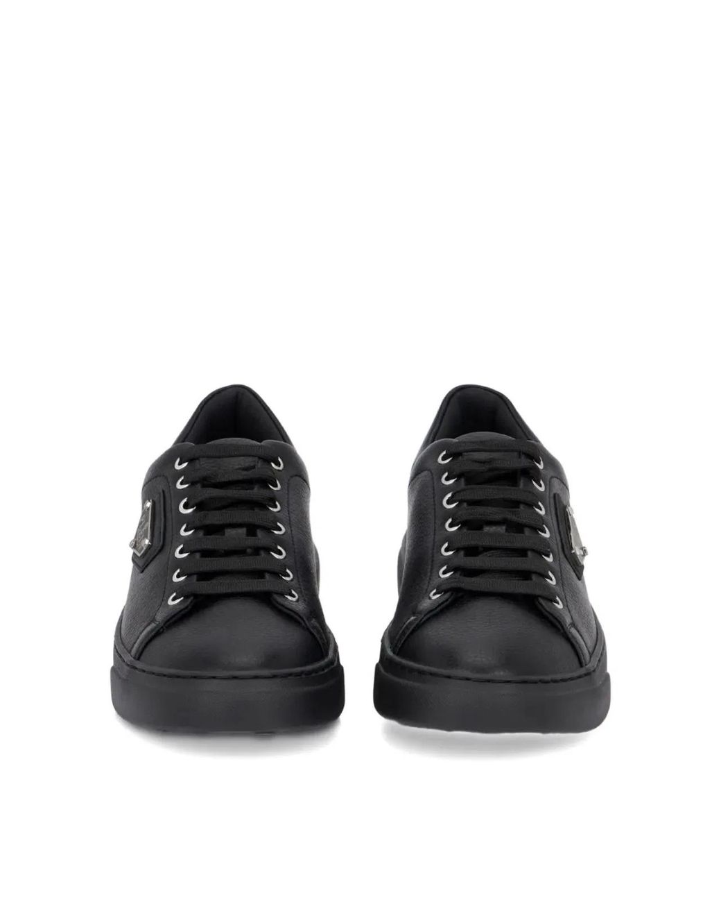 Philipp Plein Black Lo-Top Iconic Plein Logo Sneakers for men