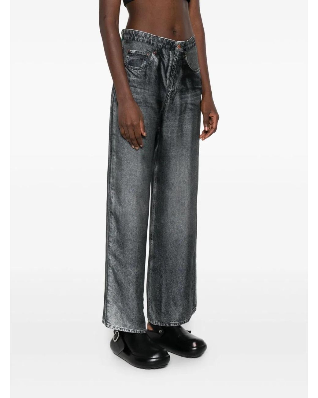 Pierre Louis Mascia Gray Silk Trousers
