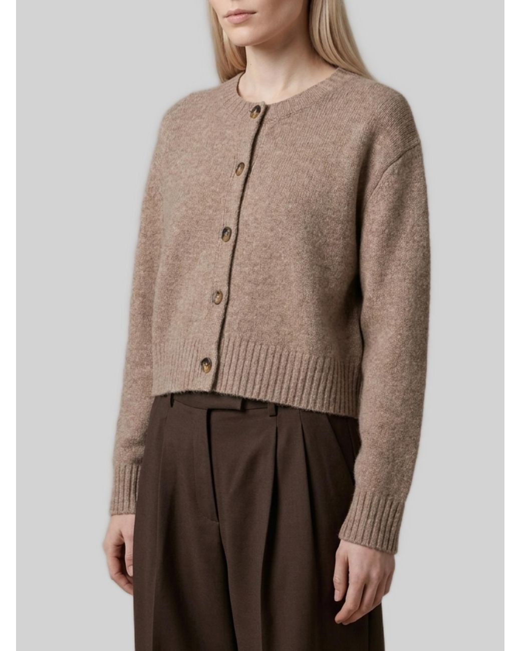 Loulou de Saison Brown Ashes Remus Cardigan