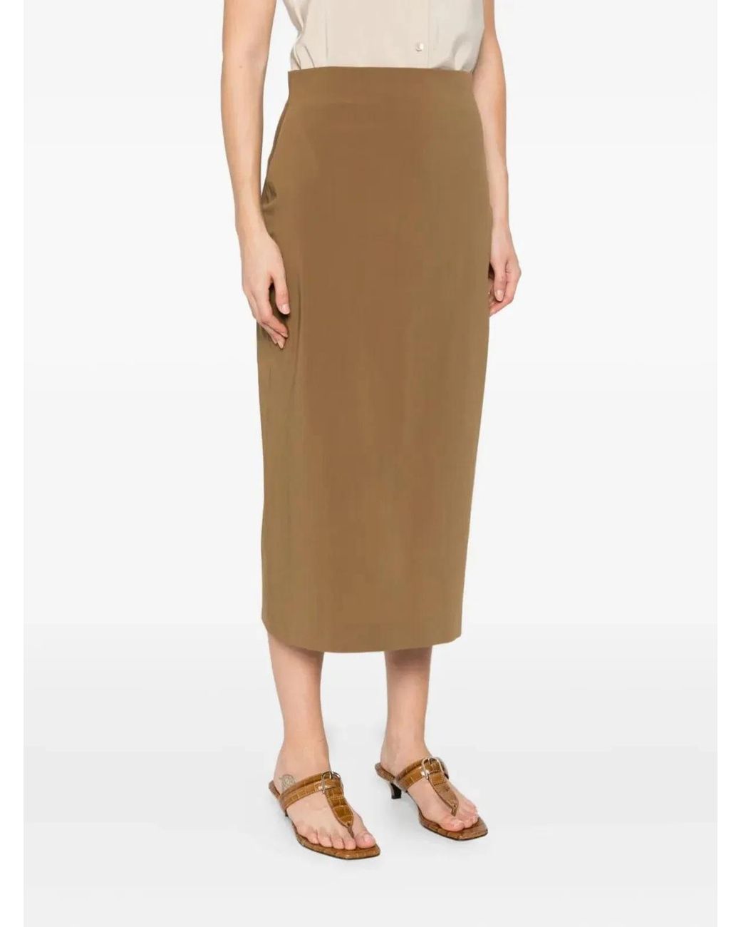 Alberta Ferretti Natural Elastan Skirt
