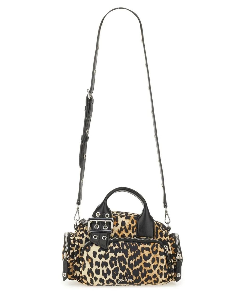 Ganni Black Nylon Small Duffle Bag