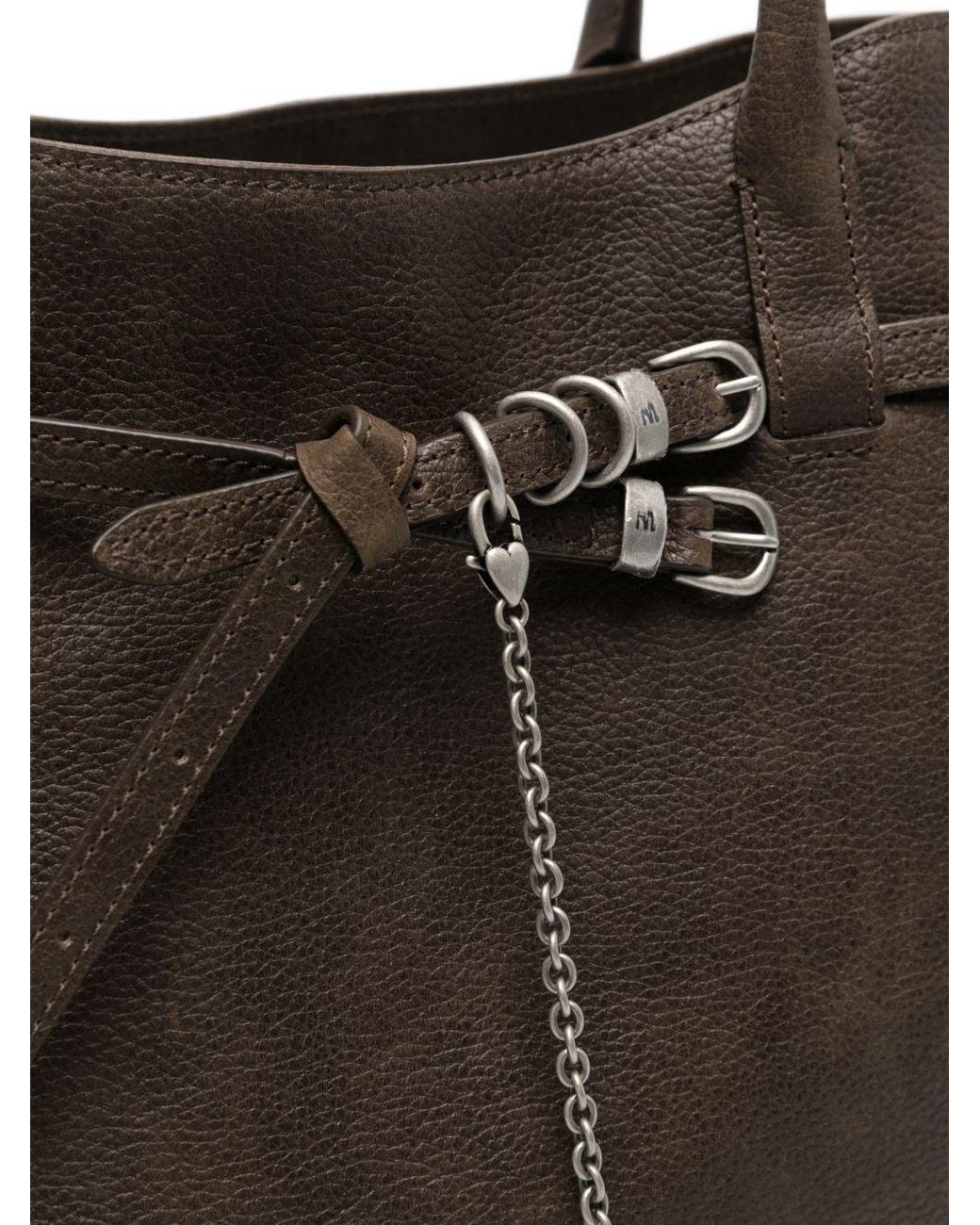 MARGE SHERWOOD Black Grandma Leather Tote Bag