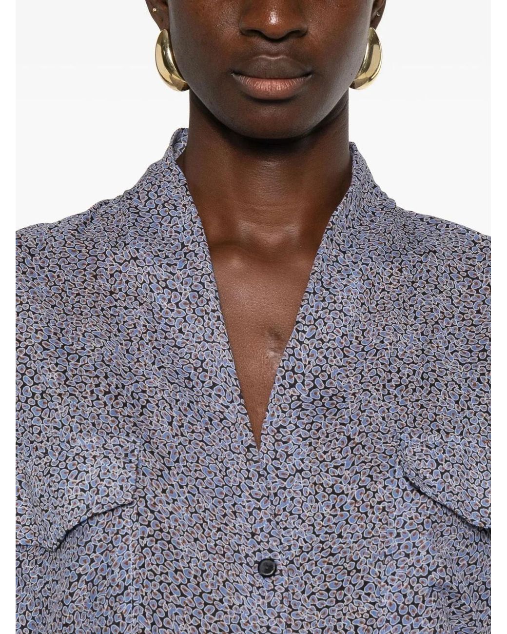 Forte_forte Purple Les Petites Pois Print Voile U