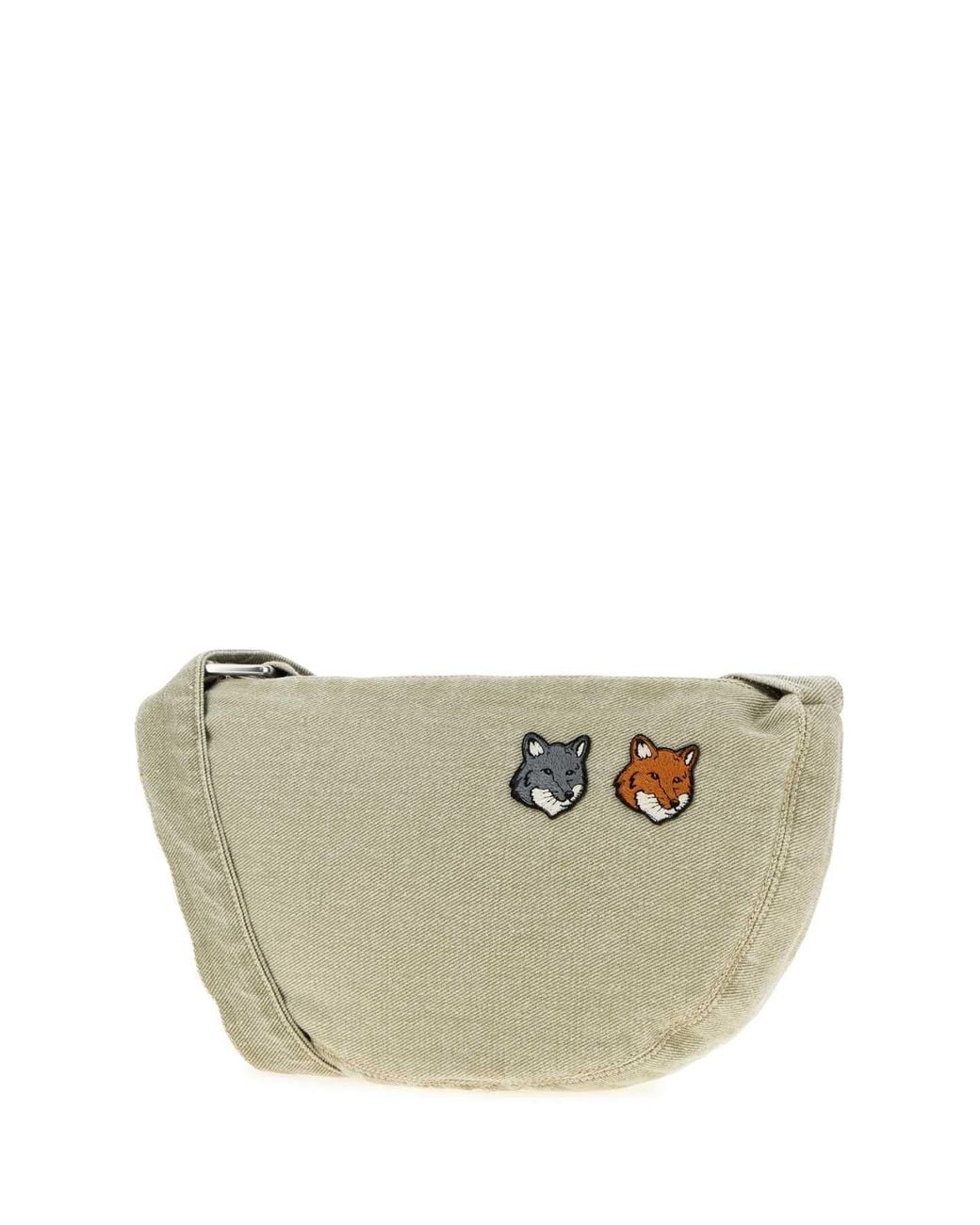 Maison Kitsuné Gray Double Fox Head Bumbag