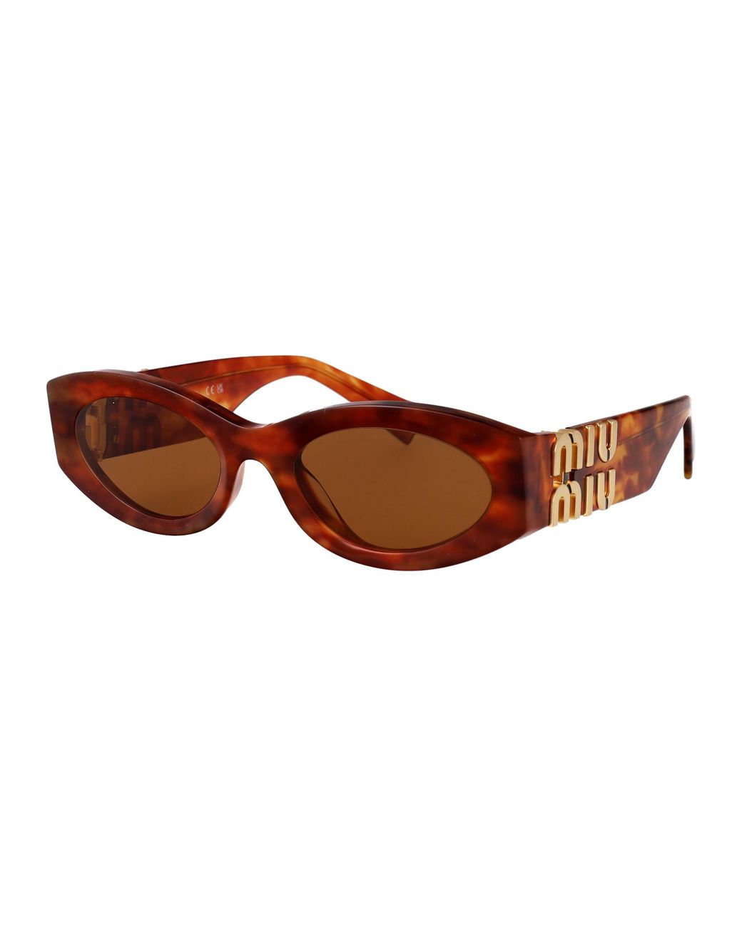 Miu Miu Brown Acetate Sunglasses