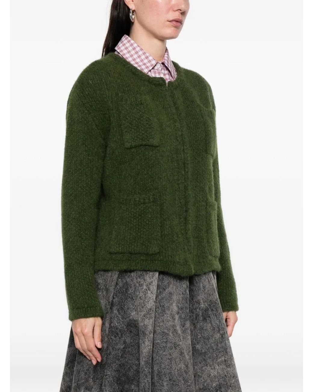 LN22 Green Alpaca Wool Polyamide Merino Jacket