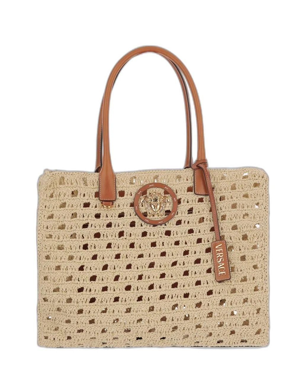 Versace Natural Medusa Tote Bag