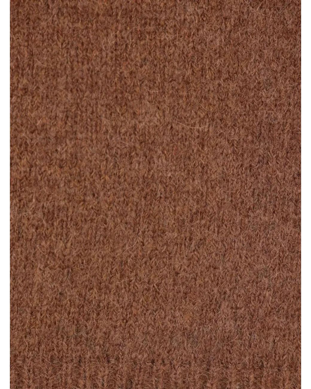 Nuur Brown Long Sleeves Swg Round Neck Sweater for men