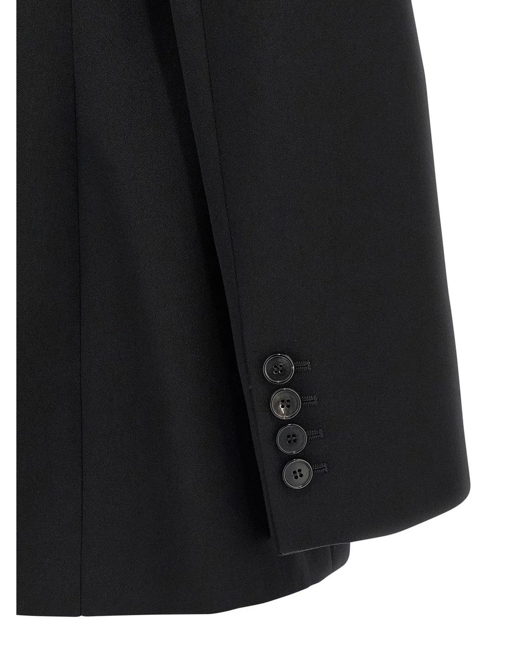 Givenchy Black Satin Lapel Blazer