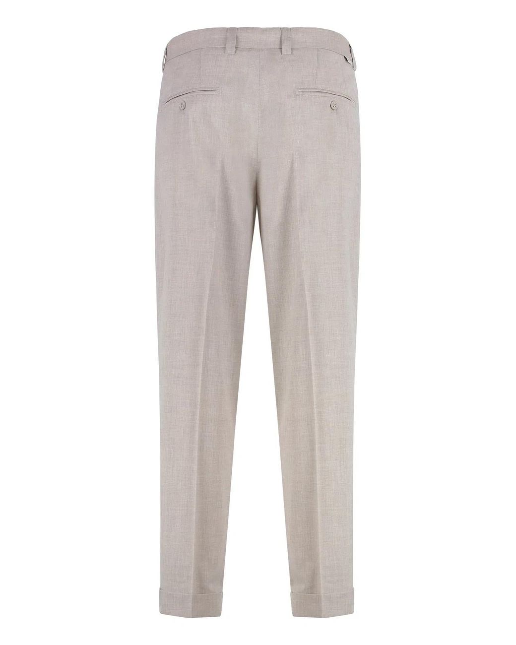 Paolo Pecora Gray Slim Fit Chino Trousers for men