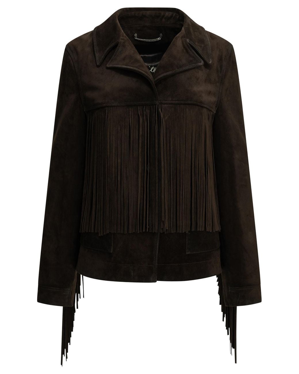 Golden Goose Deluxe Brand Black Fringed Leather Jacket