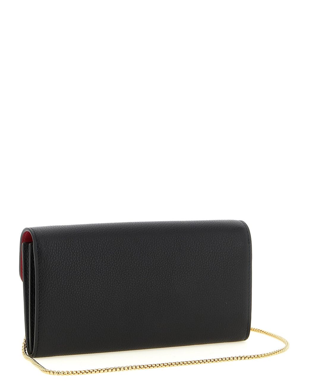 Ferragamo Black 'Gancini' Wallet On Chain