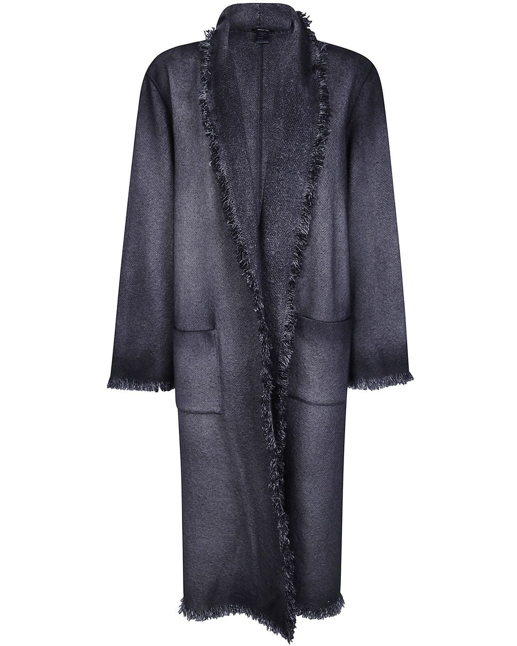 Avant Toi Blue Hand Painted Herringbone Coat