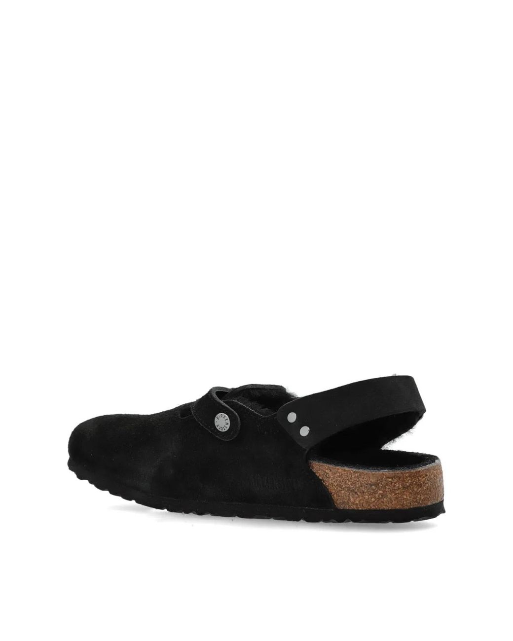 Birkenstock Black Tokio Shearling Suede Mules for men