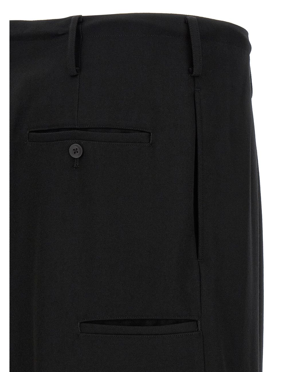 Yohji Yamamoto Black 'New Standard Wallet' Pants for men
