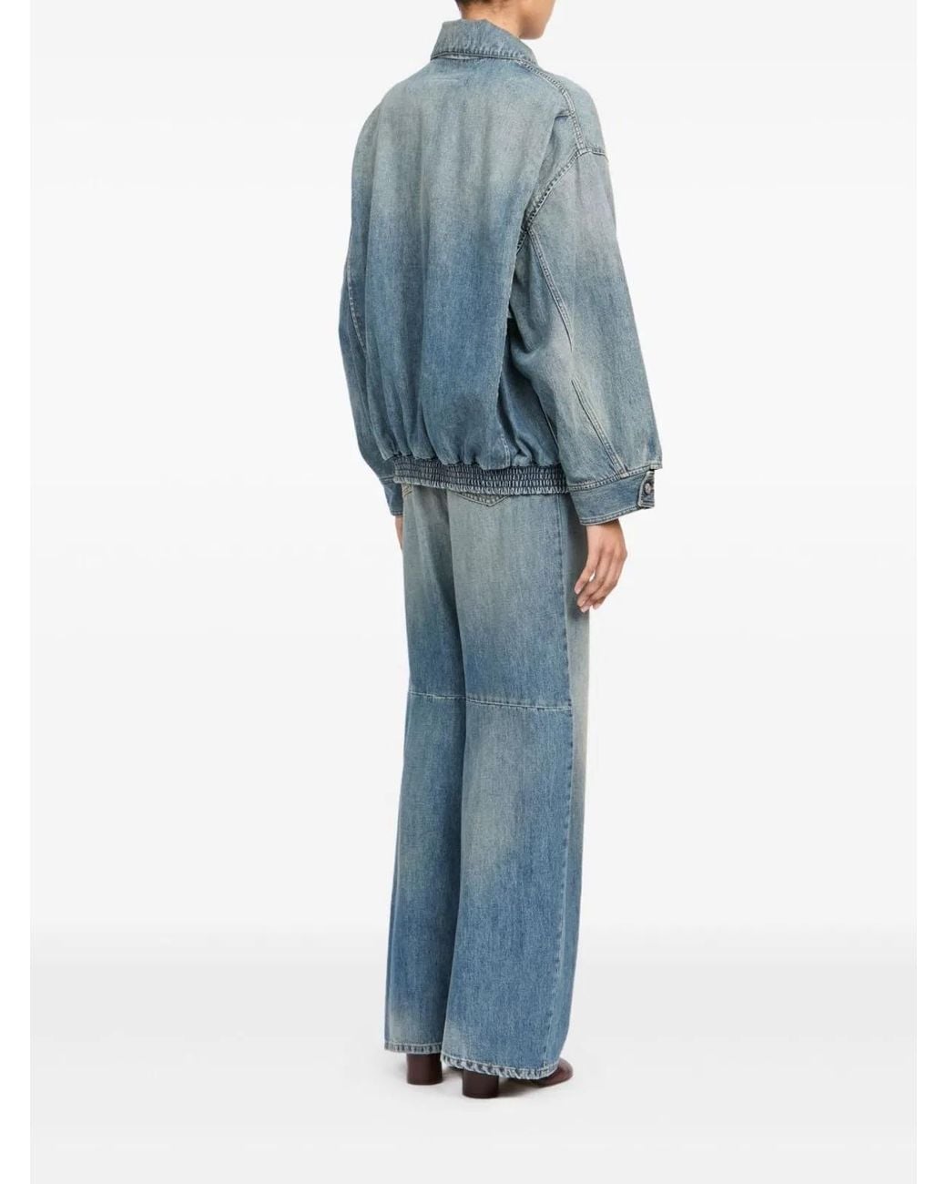 MM6 by Maison Margiela Blue Front Zip Fastening Jacket