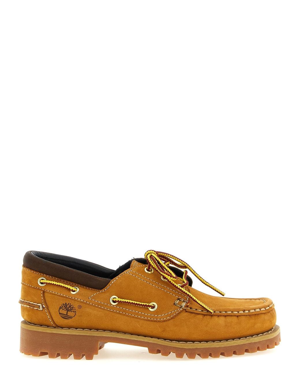 Timberland Brown 3-Eye Lug' Boat Shoe for men