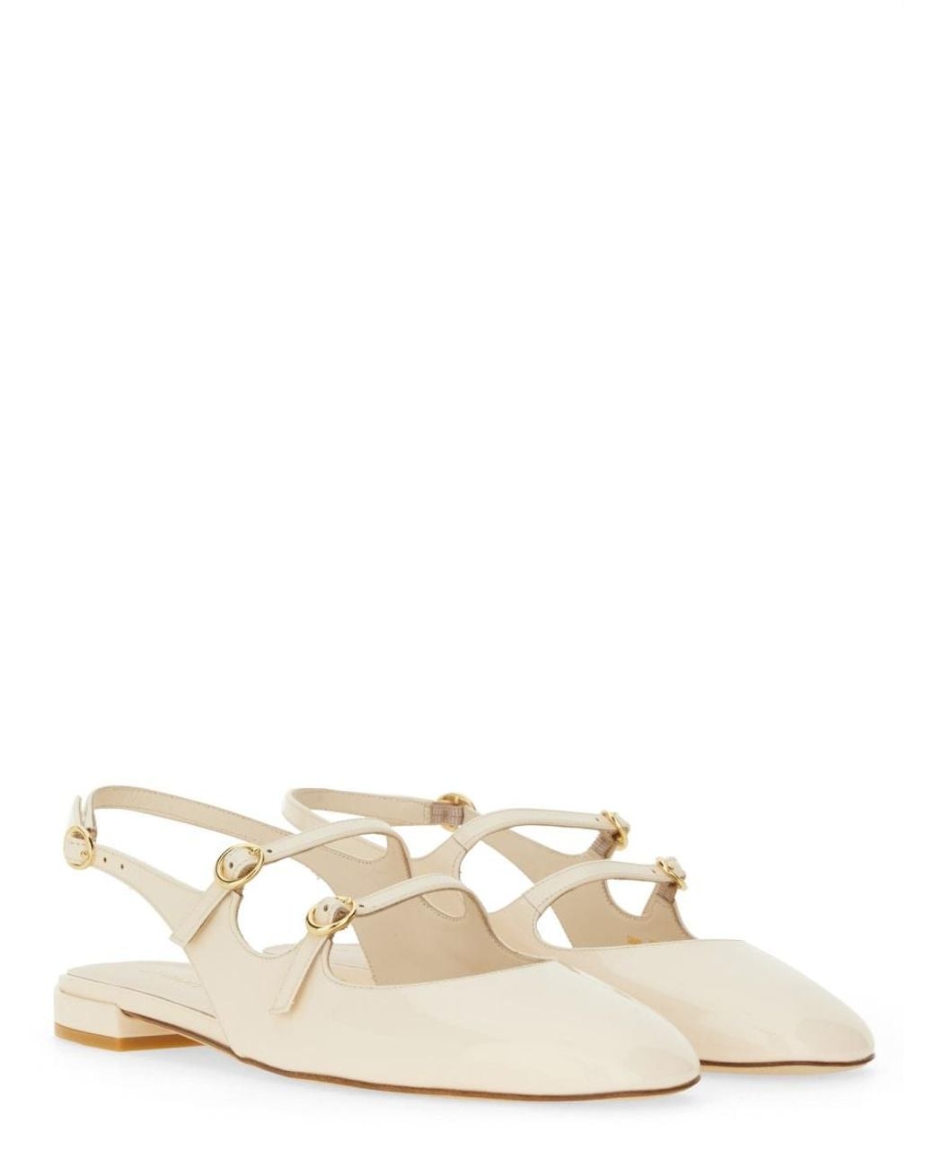 Stuart Weitzman White Benni Mj Slingback