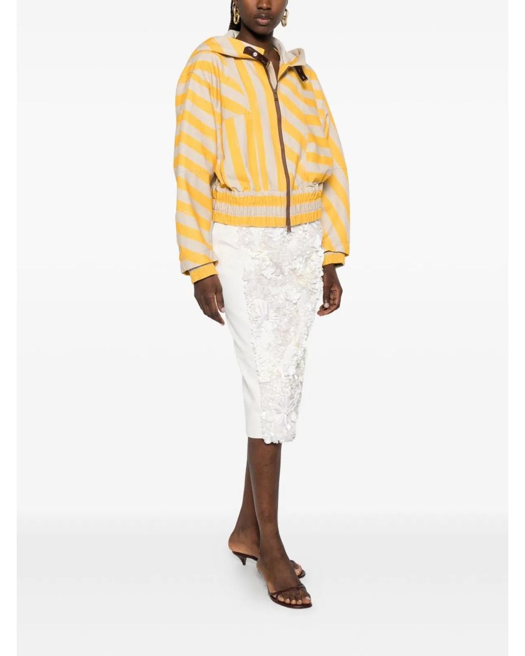 Fendi Metallic Striped Blouson Jacket