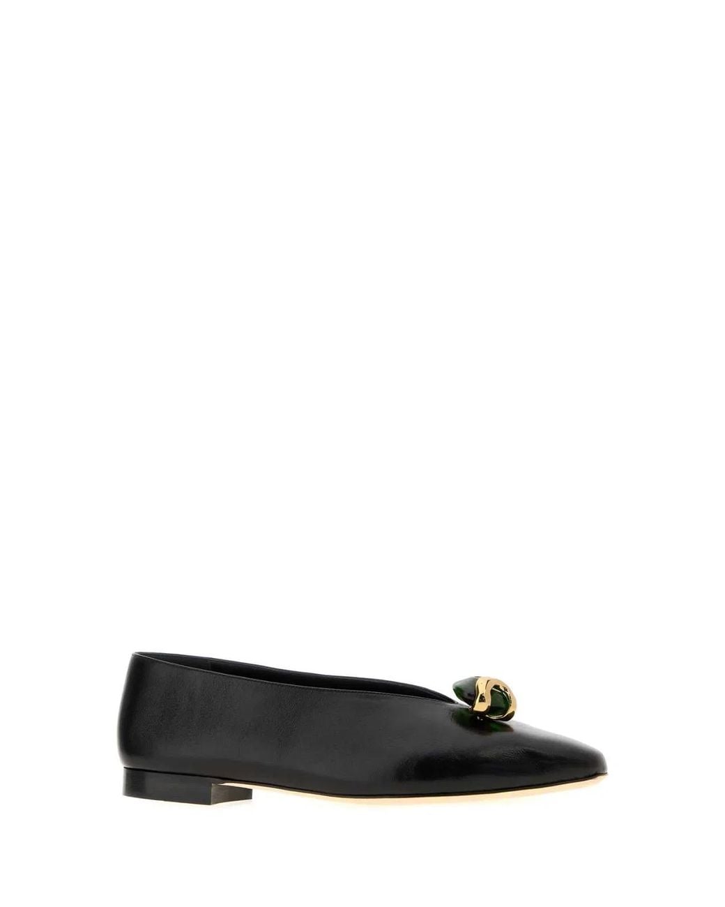 Jimmy Choo Black Nappa Leather Margot Ballerinas