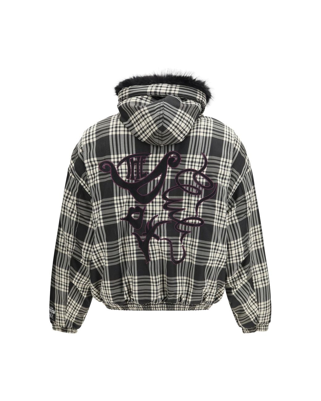 PDF Black Reversible Hooded Bomber for men