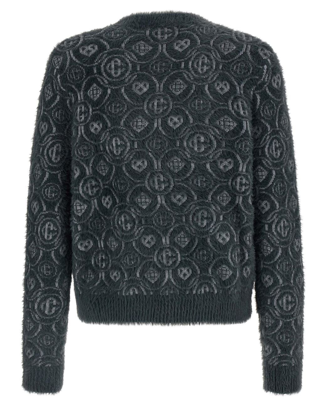 Casablanca Black 'Fluffy Monogram' Sweater for men