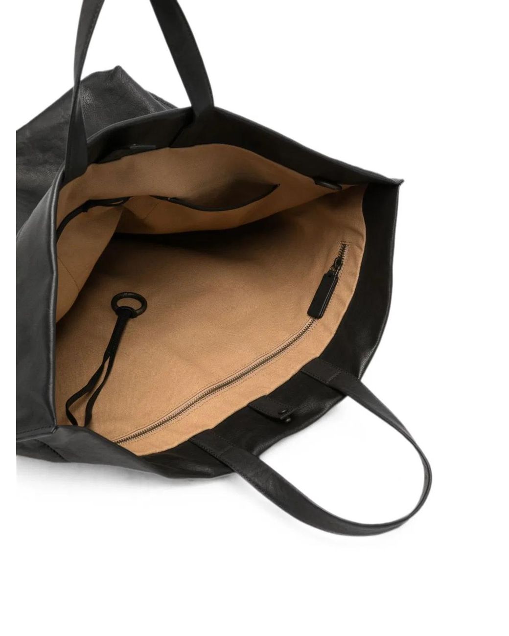 Lihann George Black Matti Leather Tote Bag