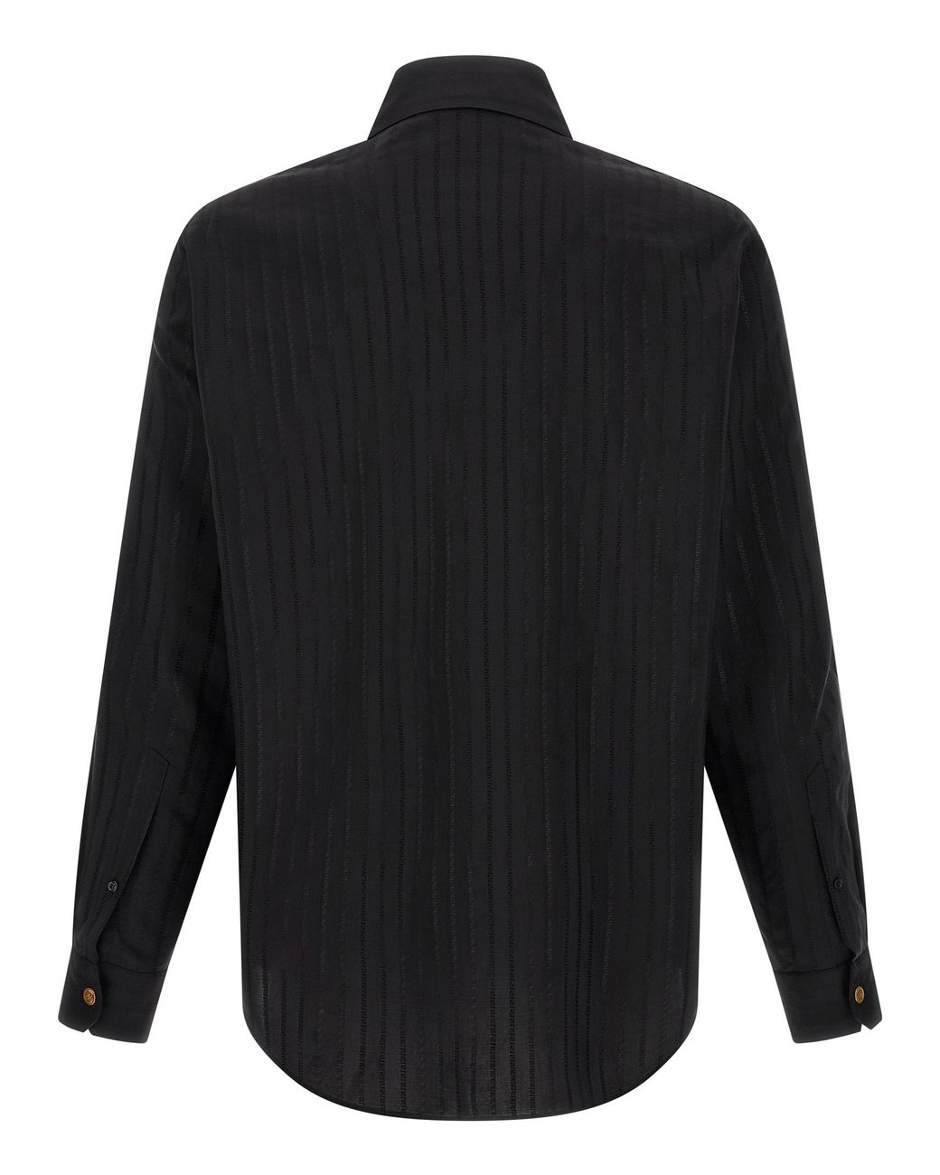 Versace Black Jacquard Silk Shirt for men