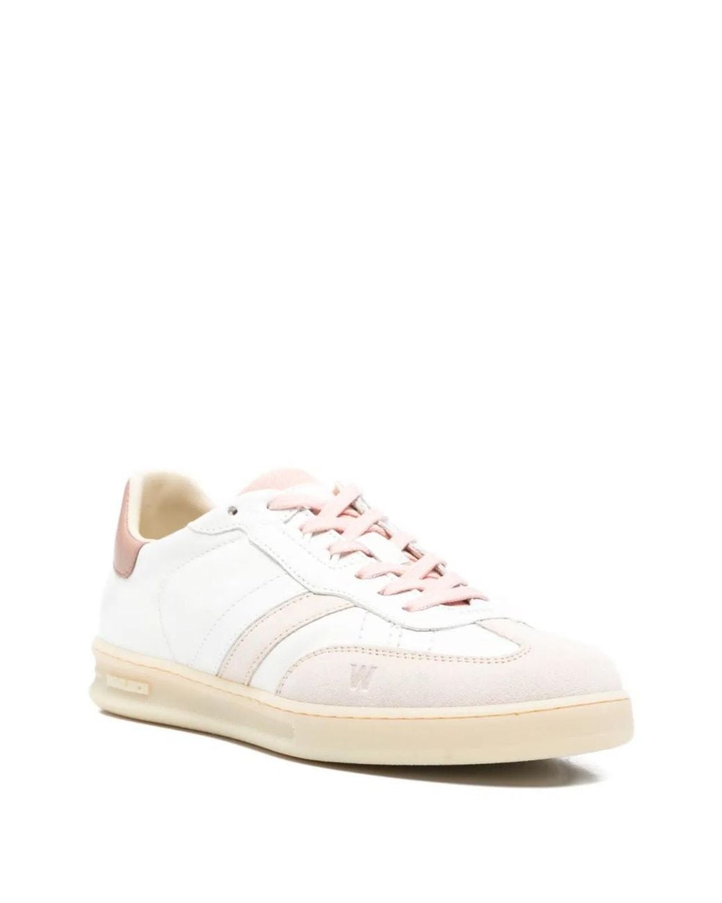 Woolrich White Double U Leather Sneakers