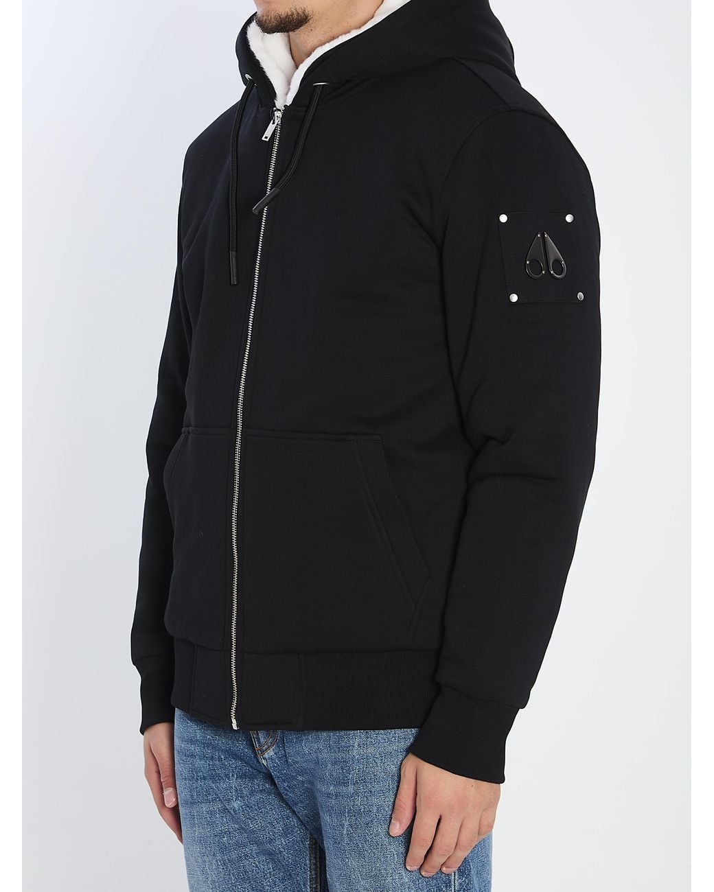 Moose Knuckles Black Classic Bunny Hoodie for men