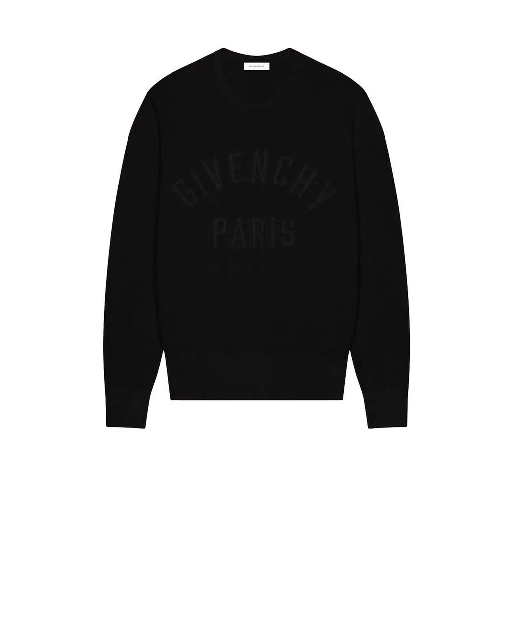 Givenchy Black Cotton Round Neck Sweater for men