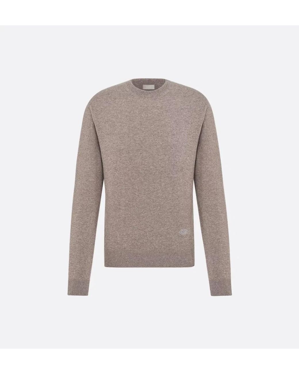 Dior Gray Wool Cashmere Knit Top for men